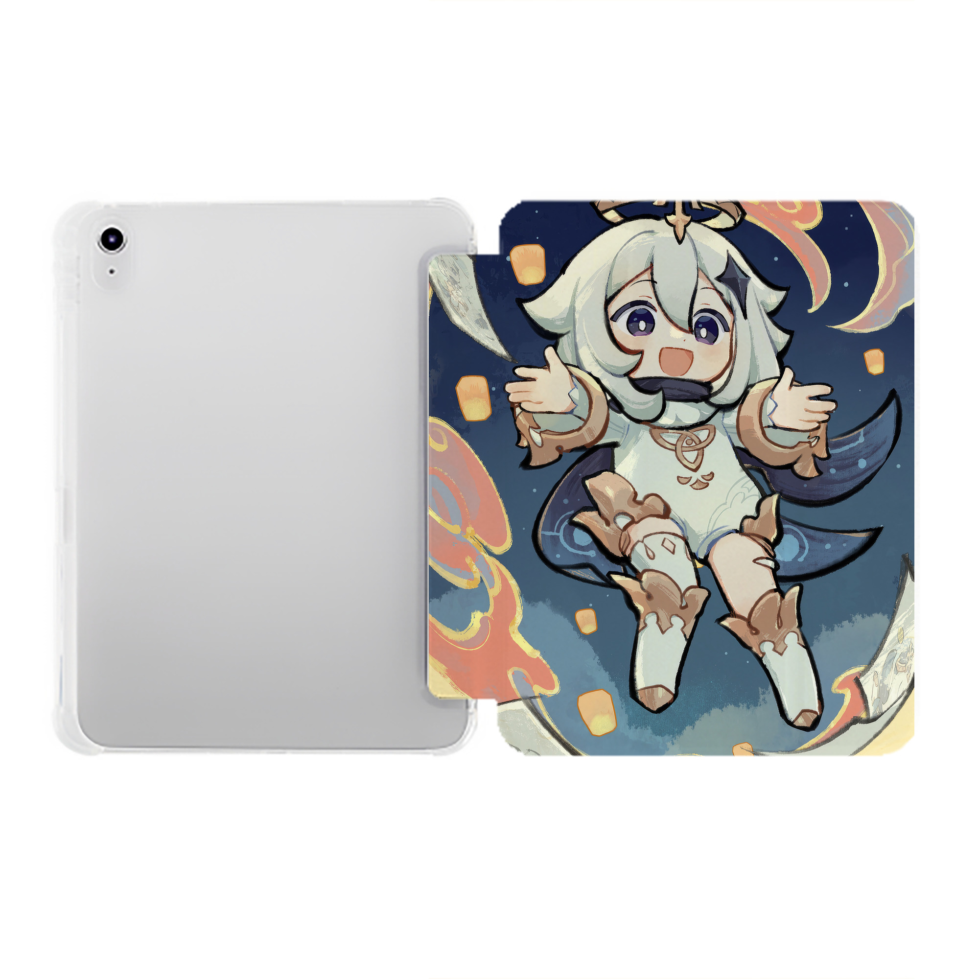 げんし神 genshin IPad ケース ペン収納付き 三つ折りスタンド PUレザー×シリコン 対応機種9.5/10.5/10.9インチ